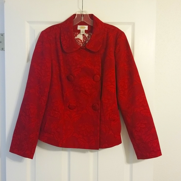 Talbots Jackets & Blazers - Talbots Double Breasted Red Jacket size M